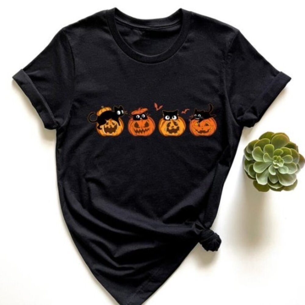 Halloween Pumpkin Cats Sweatshirt, Pumpkin Cats Shirt, Halloween Shirt